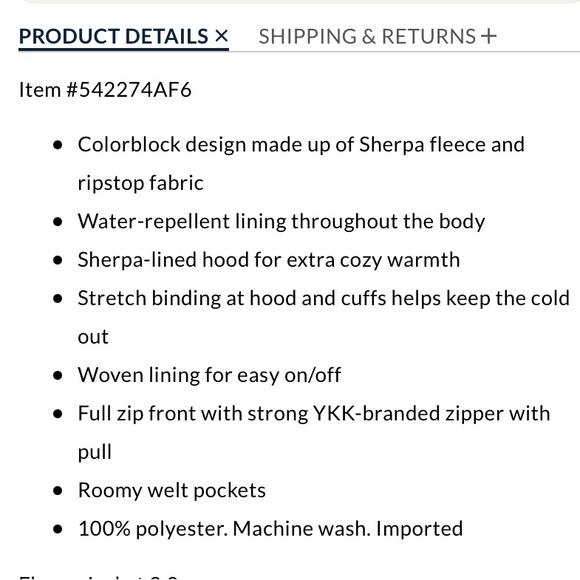 NWT Lands End Kids Sherpa Fleece Hooded Jacket size small - Picture 6 of 10